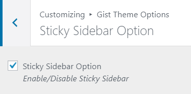 sticky sidebar gist